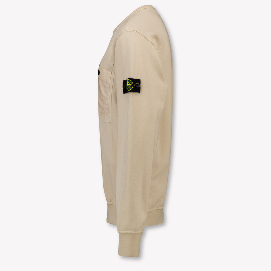 Stone Island Kinder Jungen Pullover rein Beige