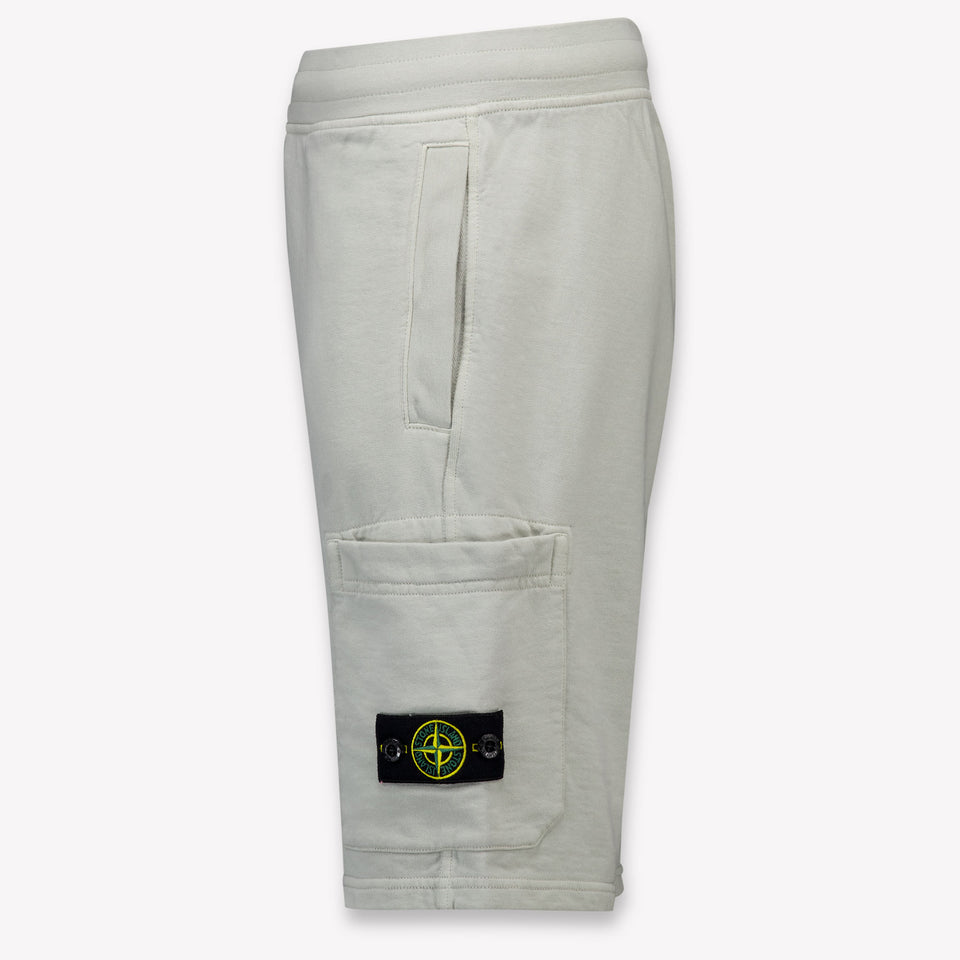 Stone Island Kinder Jungen Shorts rein Hellgrau