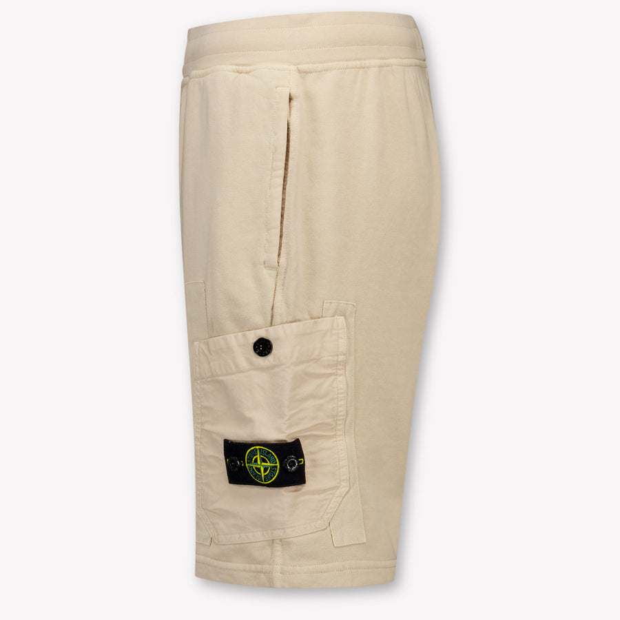 Stone Island Kids Boys Shorts In Beige