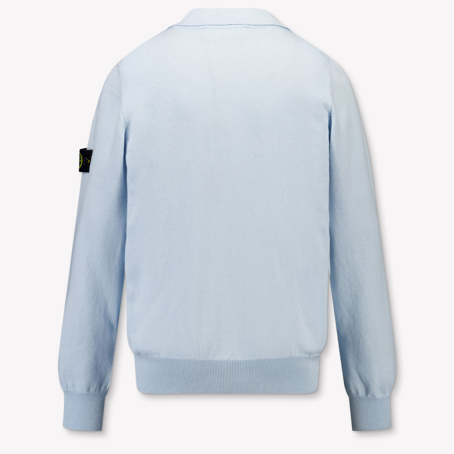 Stone Island Kids Boys Sweater In Light Blue