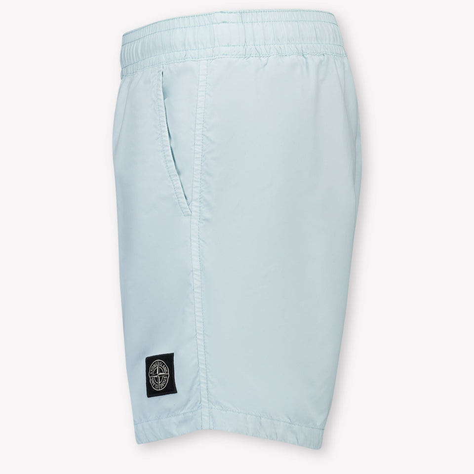 Stone Island Kids Boys Swimwear In Light Blue