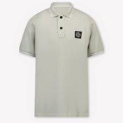 Stone Island Bambini Ragazzi Polo In Grigio Chiaro