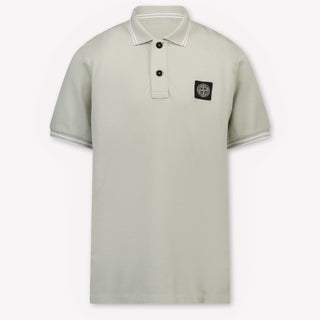 Stone Island Bambini Ragazzi Polo In Grigio Chiaro