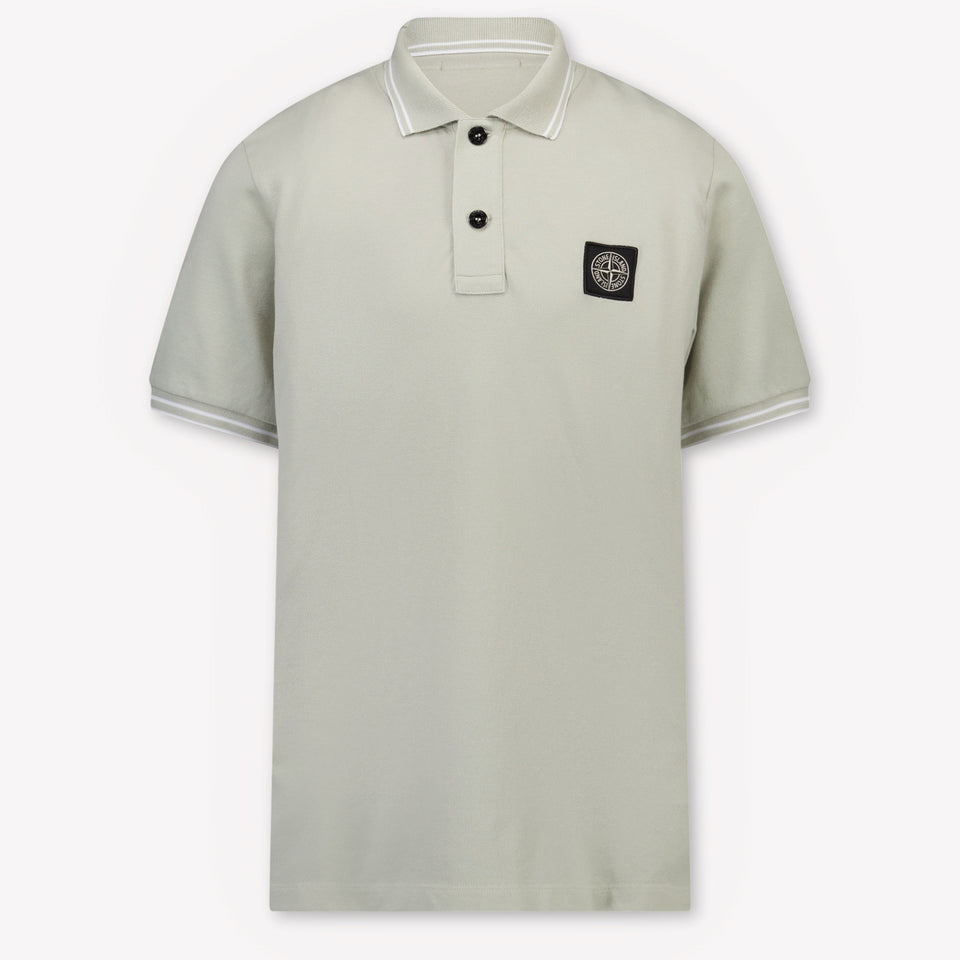 Stone Island Bambini Ragazzi Polo In Grigio Chiaro