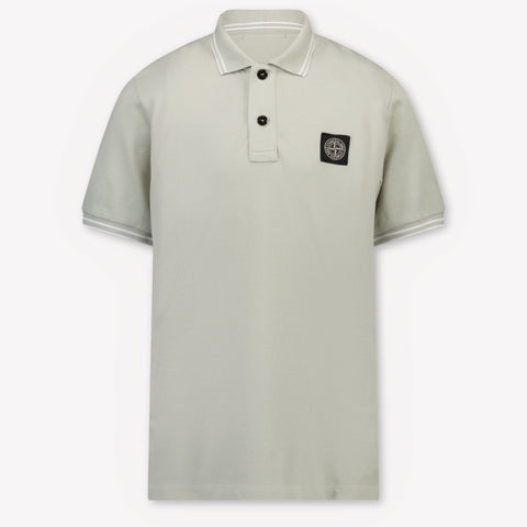 Stone Island Bambini Ragazzi Polo In Grigio Chiaro