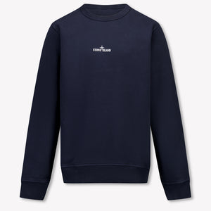 Stone Island Kids Boys Sweater In Navy