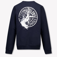 Stone Island Kids Boys Sweater In Navy