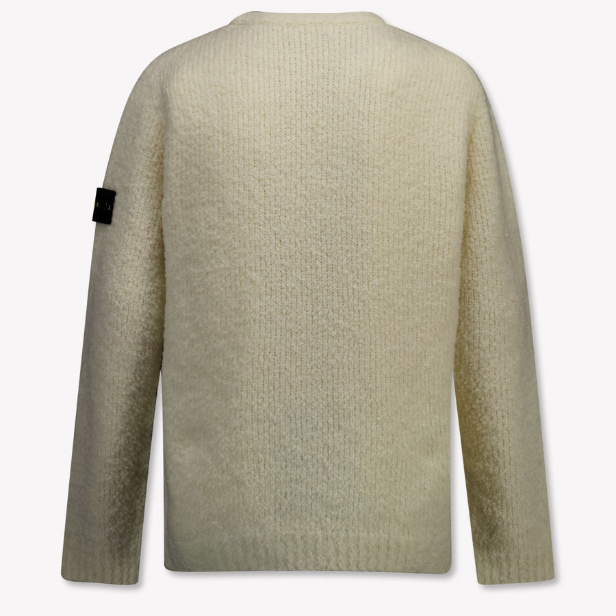 Stone Island niños Chicos suéter en Blanco Roto