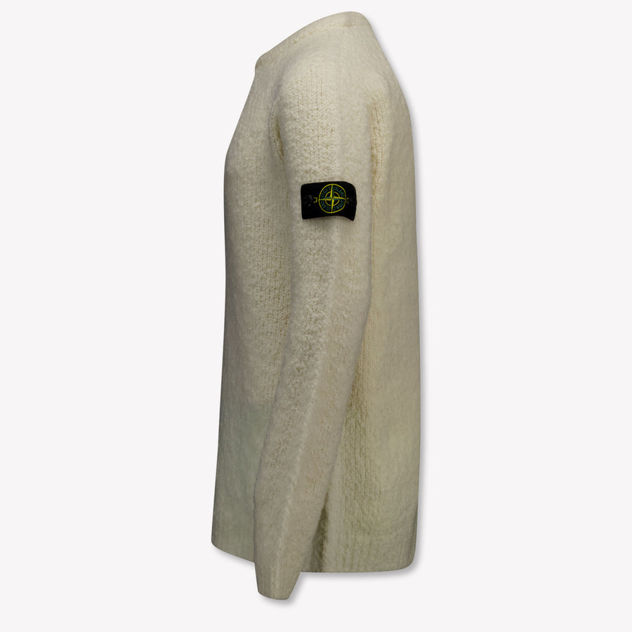 Stone Island niños Chicos suéter en Blanco Roto