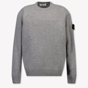 Stone Island Enfants Garçons Pull en Anthracite