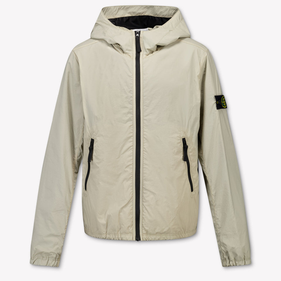Stone Island Kids Boys Summer jacket In Light Beige