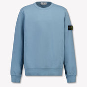 Stone Island Kinder Jungen Pullover rein Hellblau