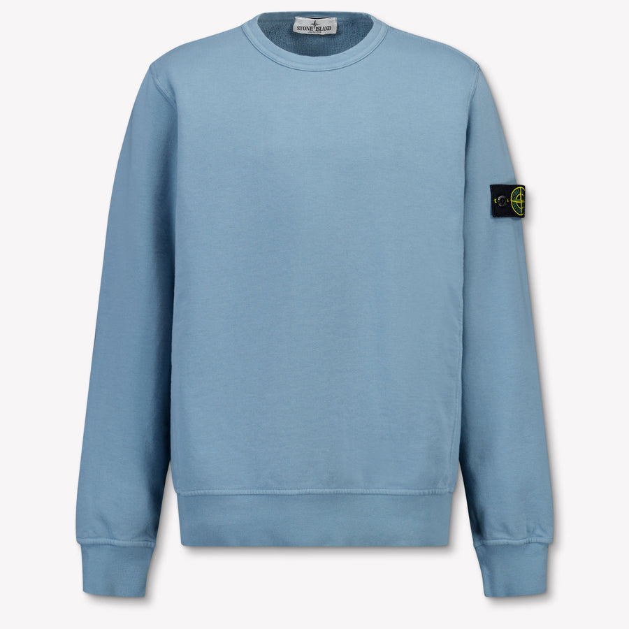 Stone Island Enfants Garçons Pull en Bleu Clair