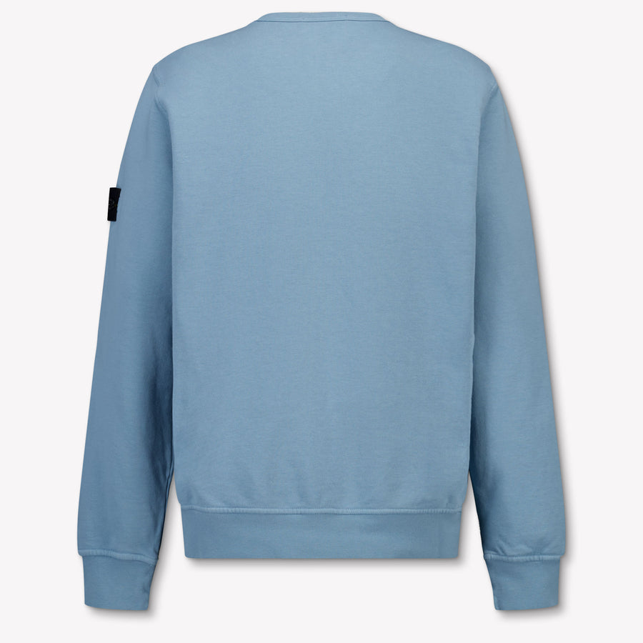 Stone Island Enfants Garçons Pull en Bleu Clair