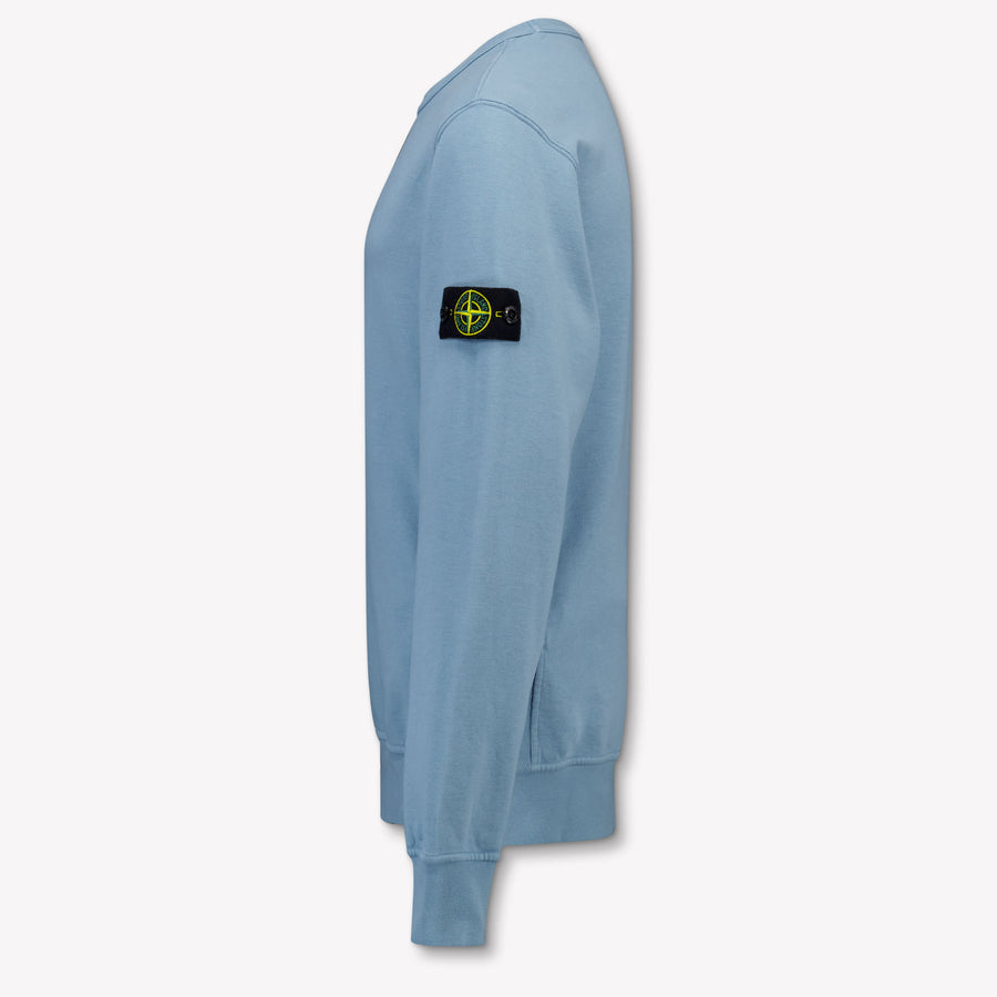 Stone Island Enfants Garçons Pull en Bleu Clair