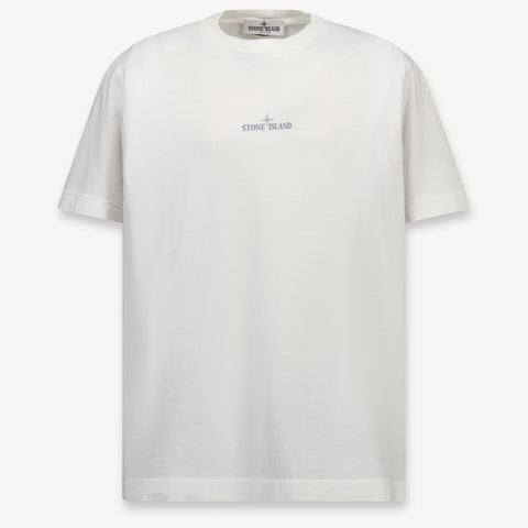 Stone Island Kids Boys T-Shirt In White