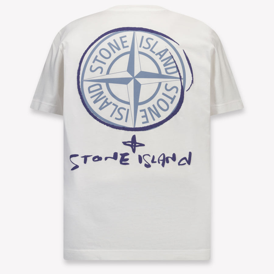 Stone Island Enfants Garçons T-shirt dans Blanc