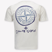 Stone Island Enfants Garçons T-shirt dans Blanc