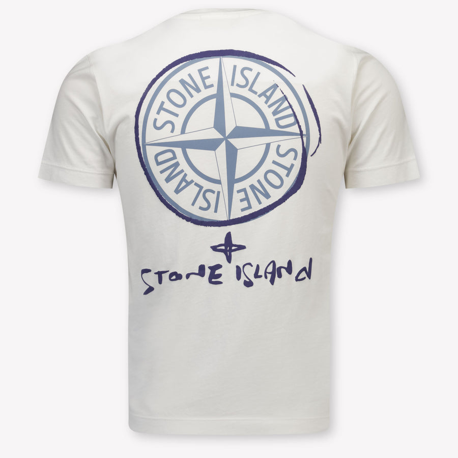 Stone Island Enfants Garçons T-shirt dans Blanc