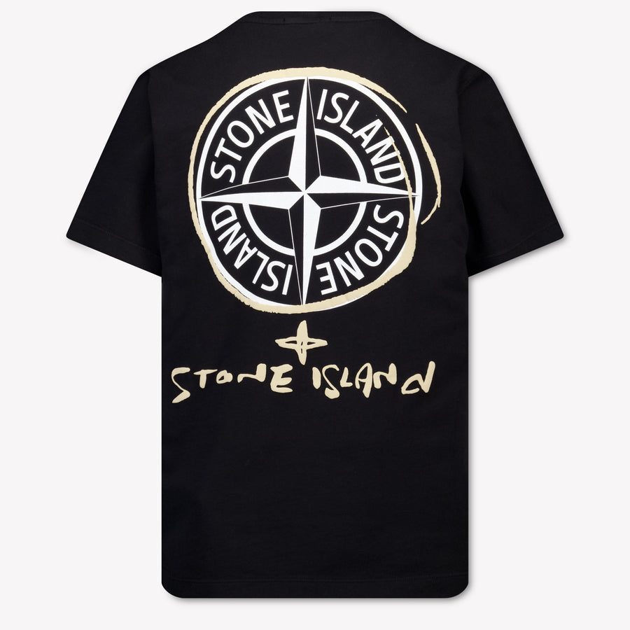 Stone Island Kids Boys T-Shirt In Black