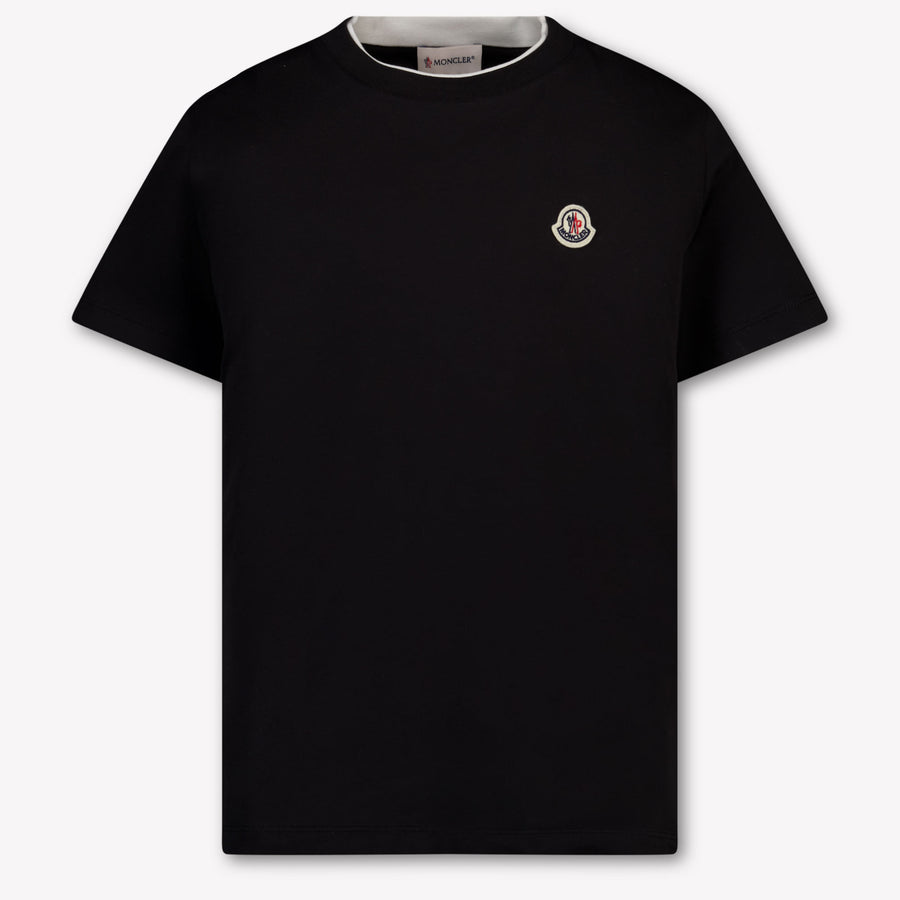 Moncler Kinder Jongens T-Shirt In Zwart