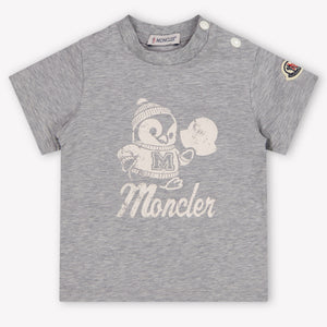 Moncler bebe Chicos Camiseta adentro Gris Claro