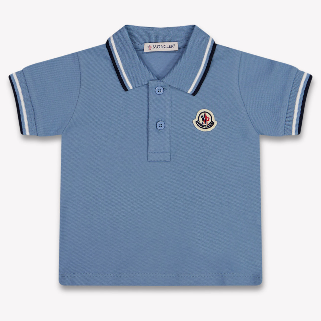 Moncler Bambino Ragazzi Polo In Blu