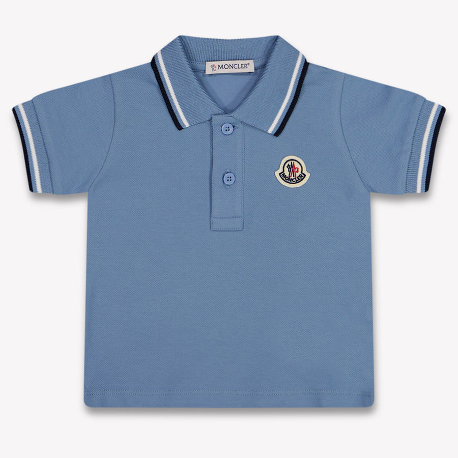 Moncler Bambino Ragazzi Polo In Blu