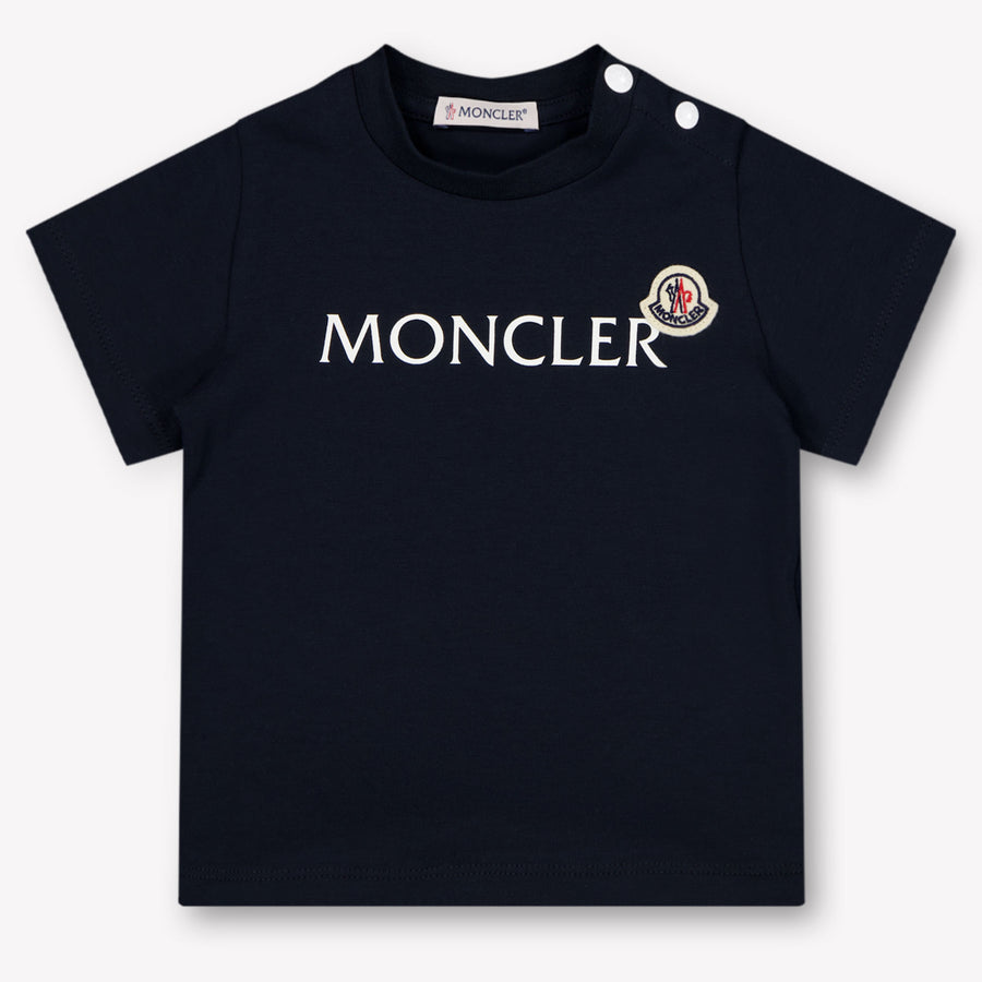 Moncler Baby Jongens T-Shirt In Navy
