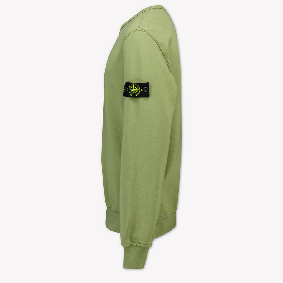 Stone Island Enfants Garçons Pull en olive Vert
