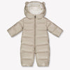 Moncler Alanie Baby Unisex Ski Suits In Beige