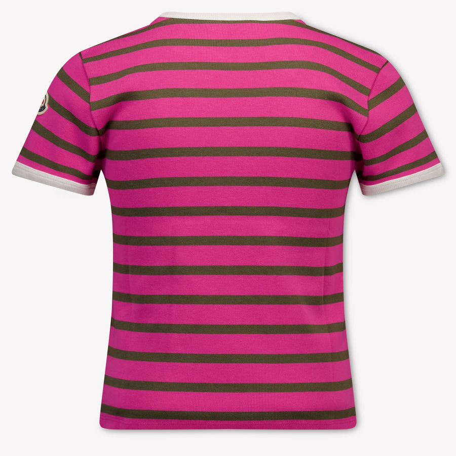 Moncler Enfants Filles T-shirt dans Fuchsia