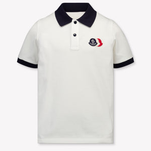 Moncler Enfants Garçons Polo En Blanc