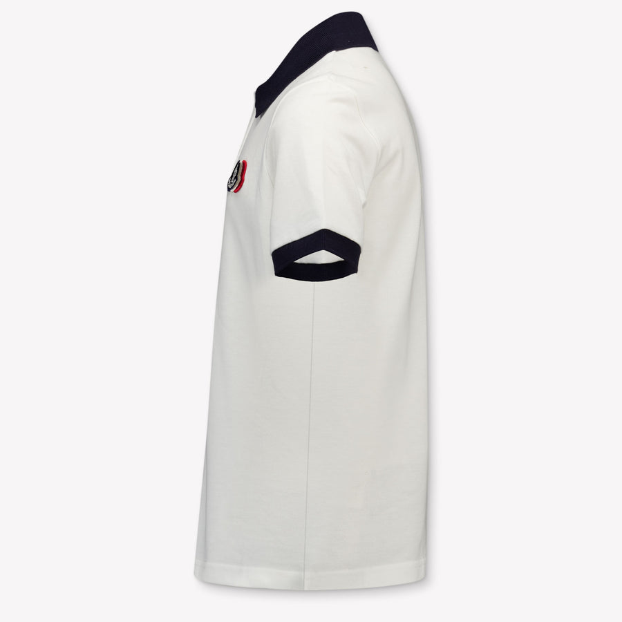Moncler Enfants Garçons Polo En Blanc