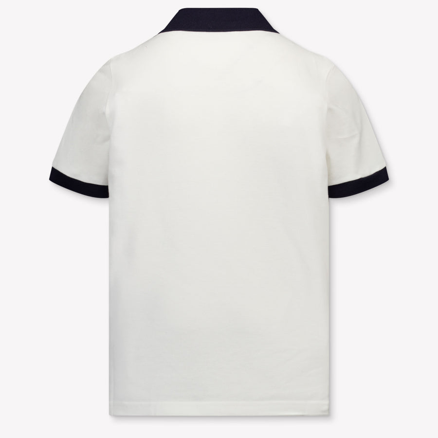 Moncler Enfants Garçons Polo En Blanc