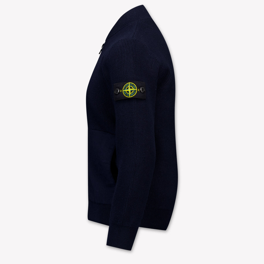 Stone Island Kinder Jungen Strickjacke In Marineblau