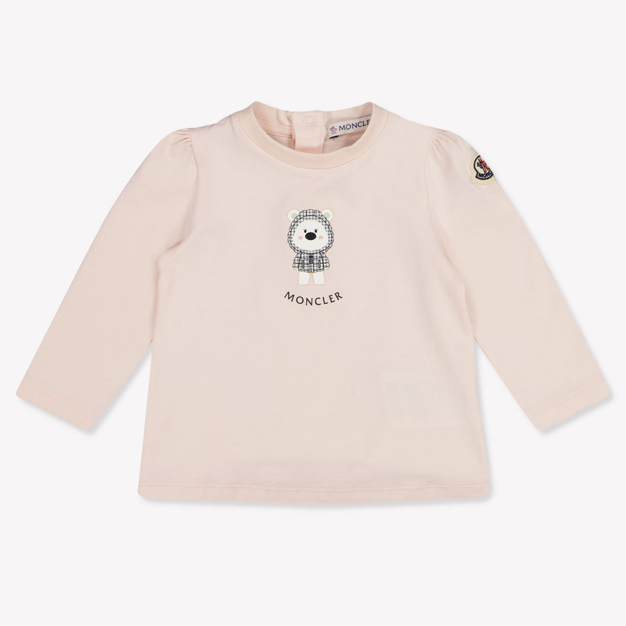 Moncler Baby Meisjes T-Shirt In Licht Roze