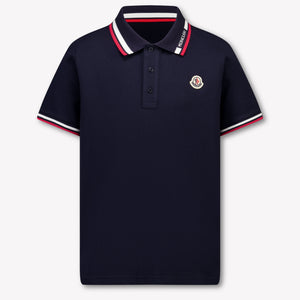 Moncler Bambini Ragazzi Polo In Navy