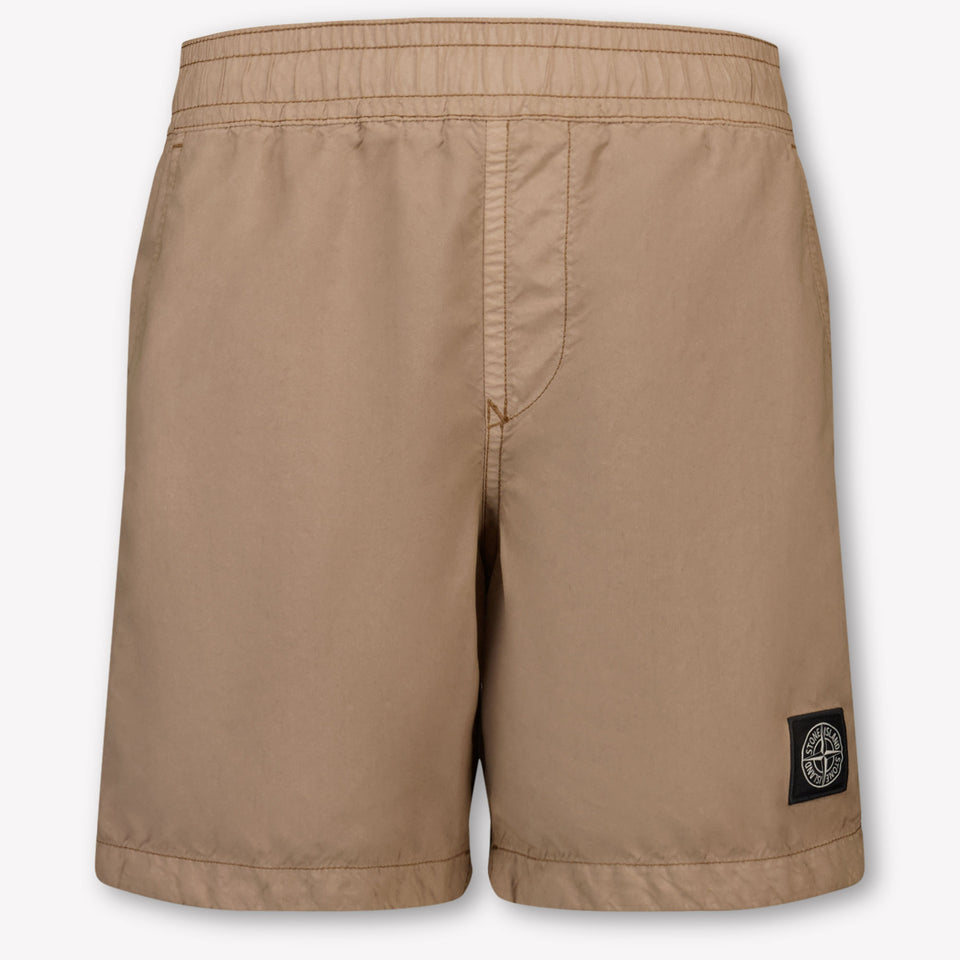 Stone Island Kids Boys Swimwear In Light Gray