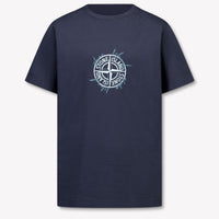 Stone Island Kinder Jungen T-Shirt In Marineblau
