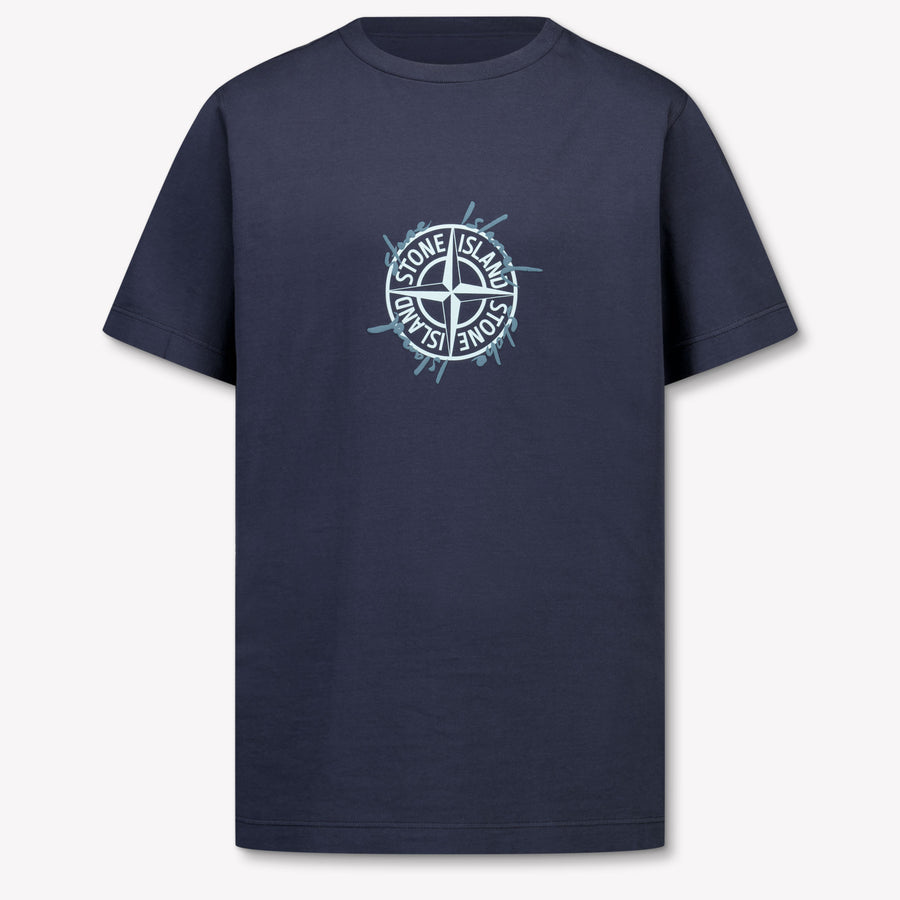 Stone Island Kinder Jungen T-Shirt In Marineblau