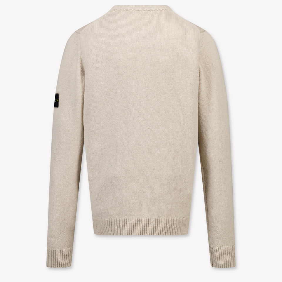 Stone Island Kids Boys Sweater In Beige