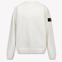 Stone Island Kids Boys Sweater In White