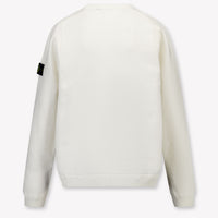 Stone Island Kids Boys Sweater In White