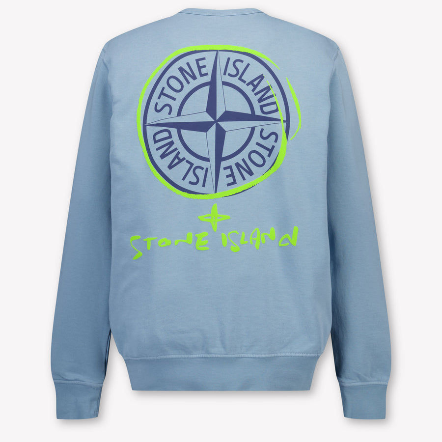 Stone Island Bambini Ragazzi Maglione In Azzurro