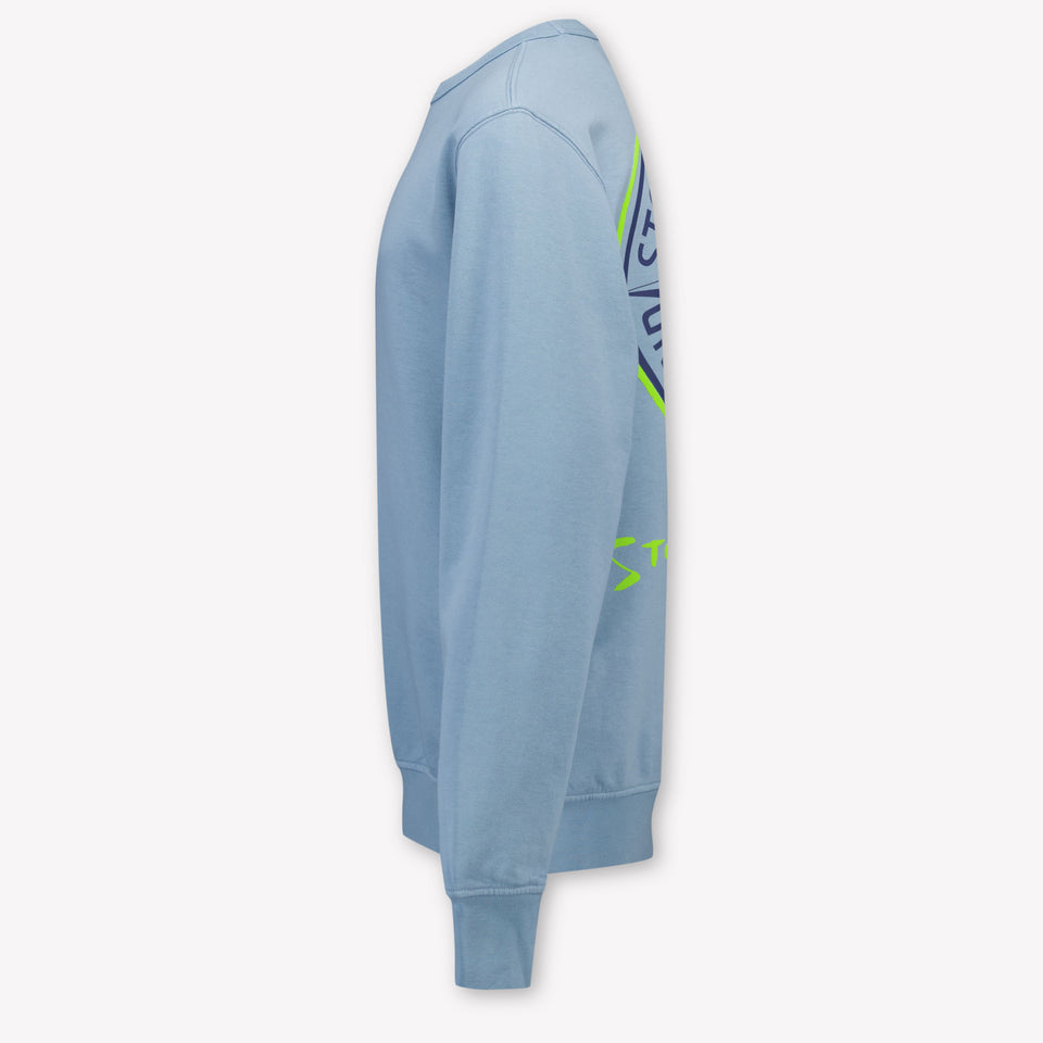Stone Island Kids Boys Sweater In Light Blue