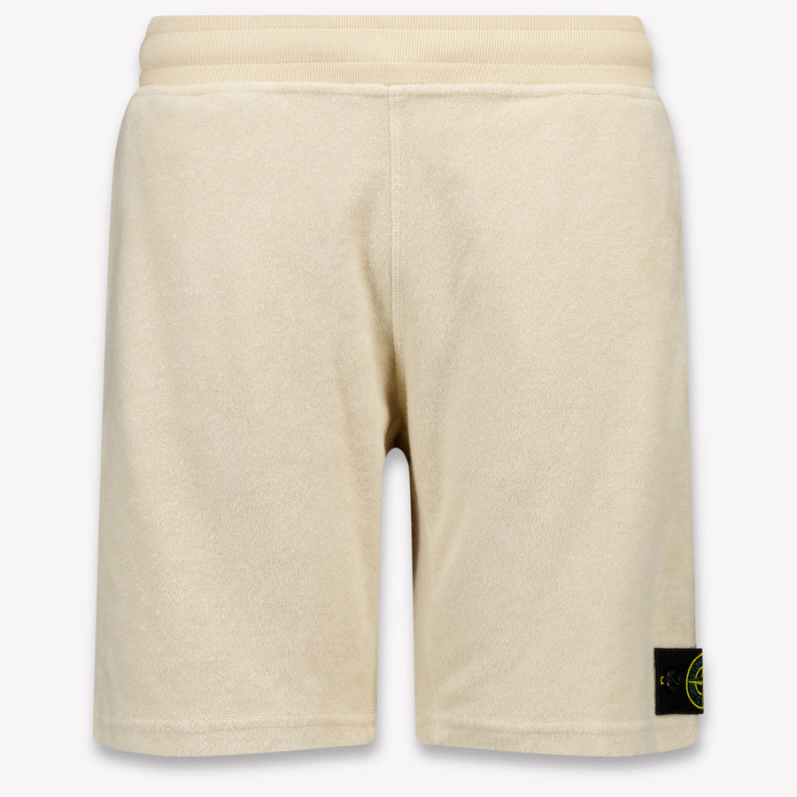 Stone Island Boys Short in Off-White