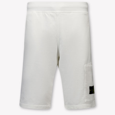 Stone Island Kids Boys Shorts In White