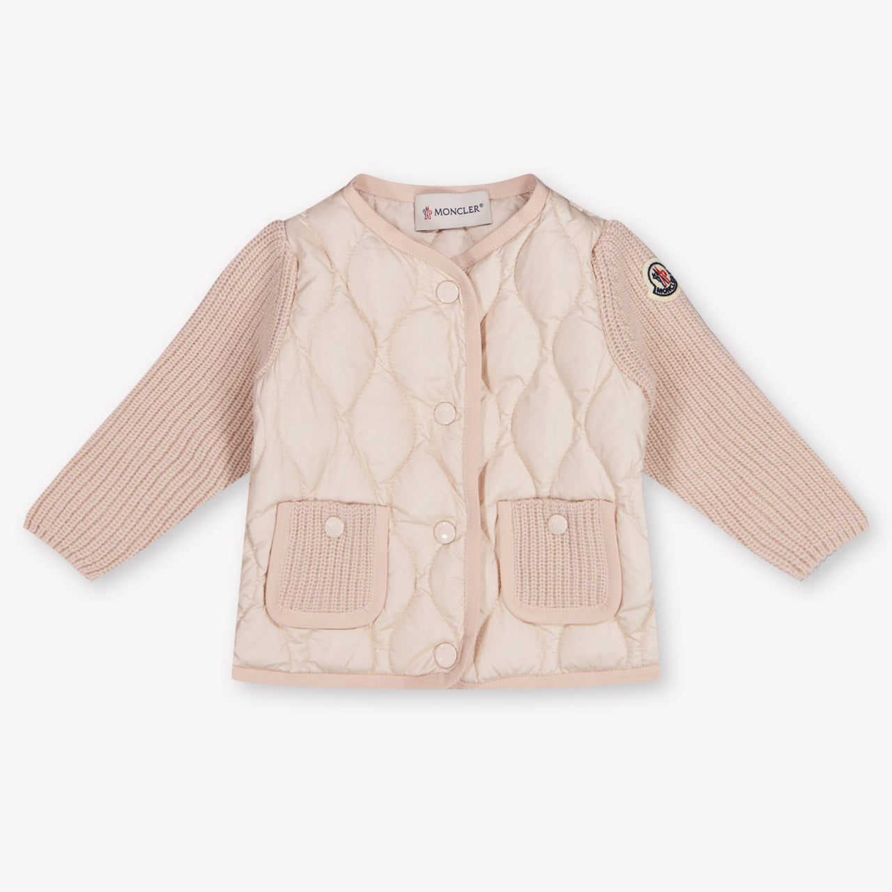 Moncler bebe Chicas Cárdigan en Rosa claro
