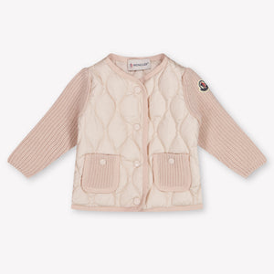 Moncler bebe Chicas Cárdigan en Rosa claro